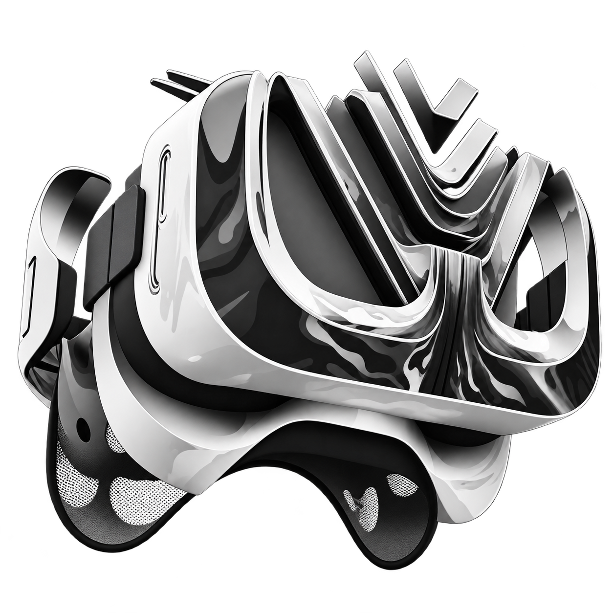 Futuristic VR collaborator logo